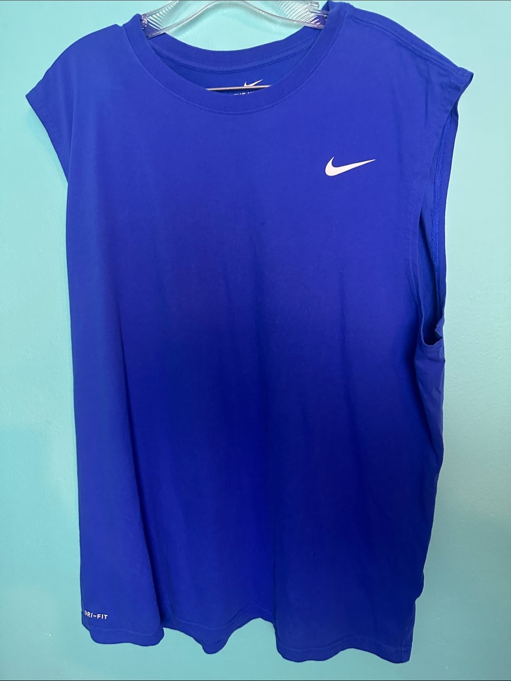 Nike The Nike Tee Royal Blue Sleeveless Dri Fit Tshirt XXL
